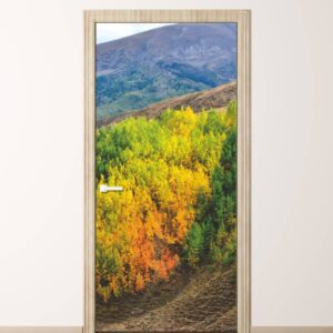 Naklejka na drzwi jesień w górach 5763