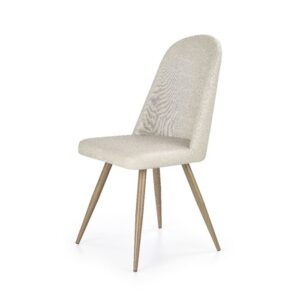 Krzesło tapicerowane. K214 kremowy, dąb miodowy