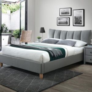 Sandy 2 łóżko tapicerowane 160x200 cm szare