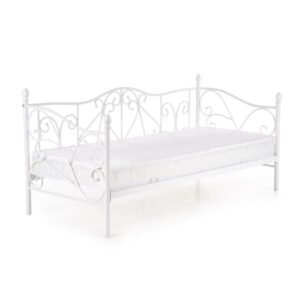 Sumatra metalowe łóżko 90x200 cm białe