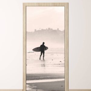 Naklejka na drzwi surfer na plaży 5465